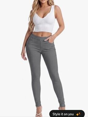 Hybrid & Company Dark Gray  Pull-On Skinny Jeggings